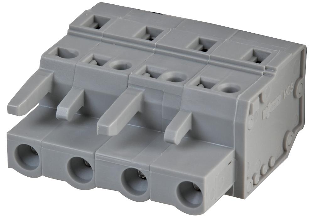 231-204/026-000 TERMINAL BLOCK, PLUGGABLE, 4POS, 12AWG WAGO