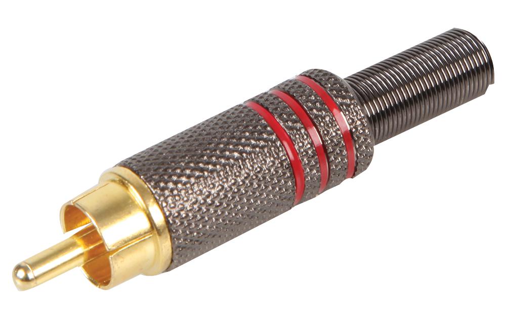 PSG08675 PHONO PLUG, BLACK/RED/6MM PRO SIGNAL