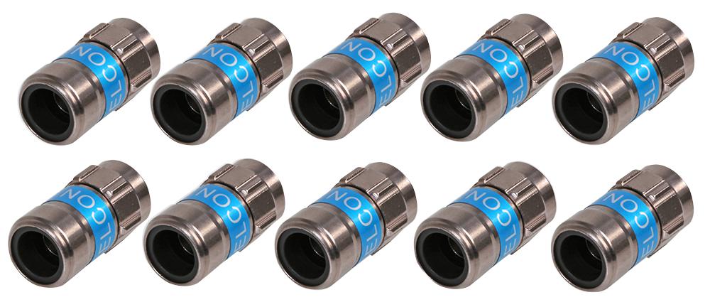 WF100/RG6 F PACK SELF-INSTALL CONNECTORS, 10X F TYPE,PK10 WEBRO