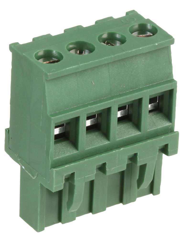 MC000186 TERMINAL BLOCK, PLUGGABLE, 4POS, 14AWG MULTICOMP PRO