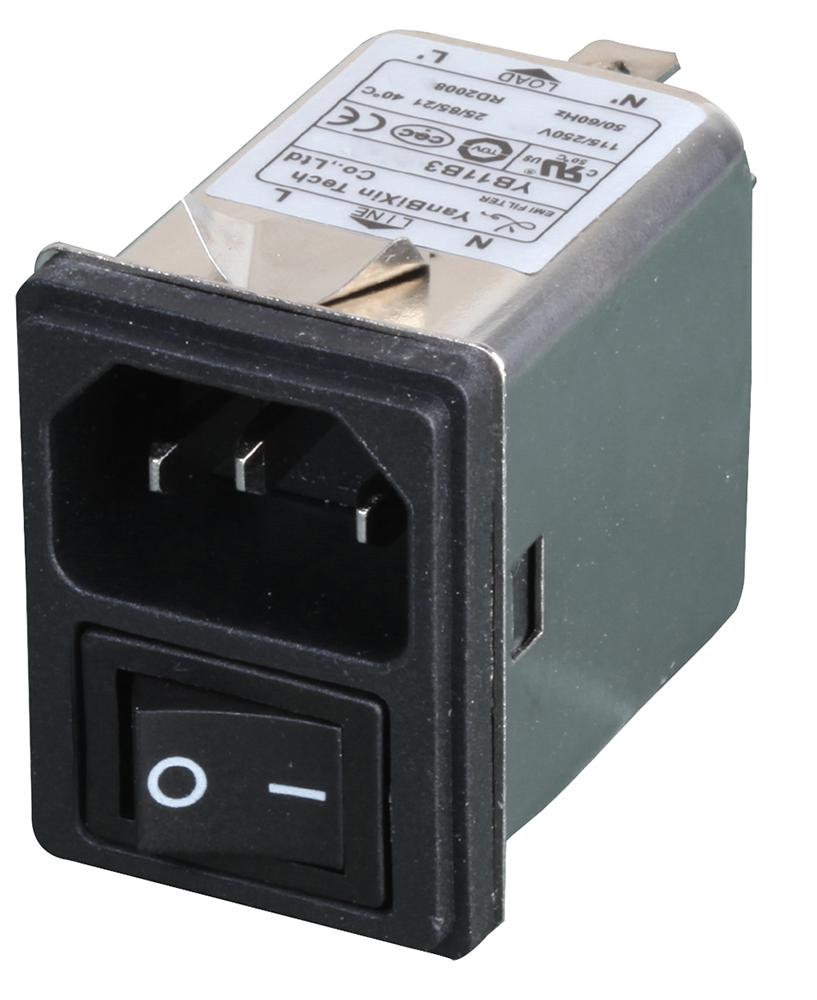 PELB1081 IEC INLET FILTER, 1-PH, 10A, 250V, QC PRO ELEC