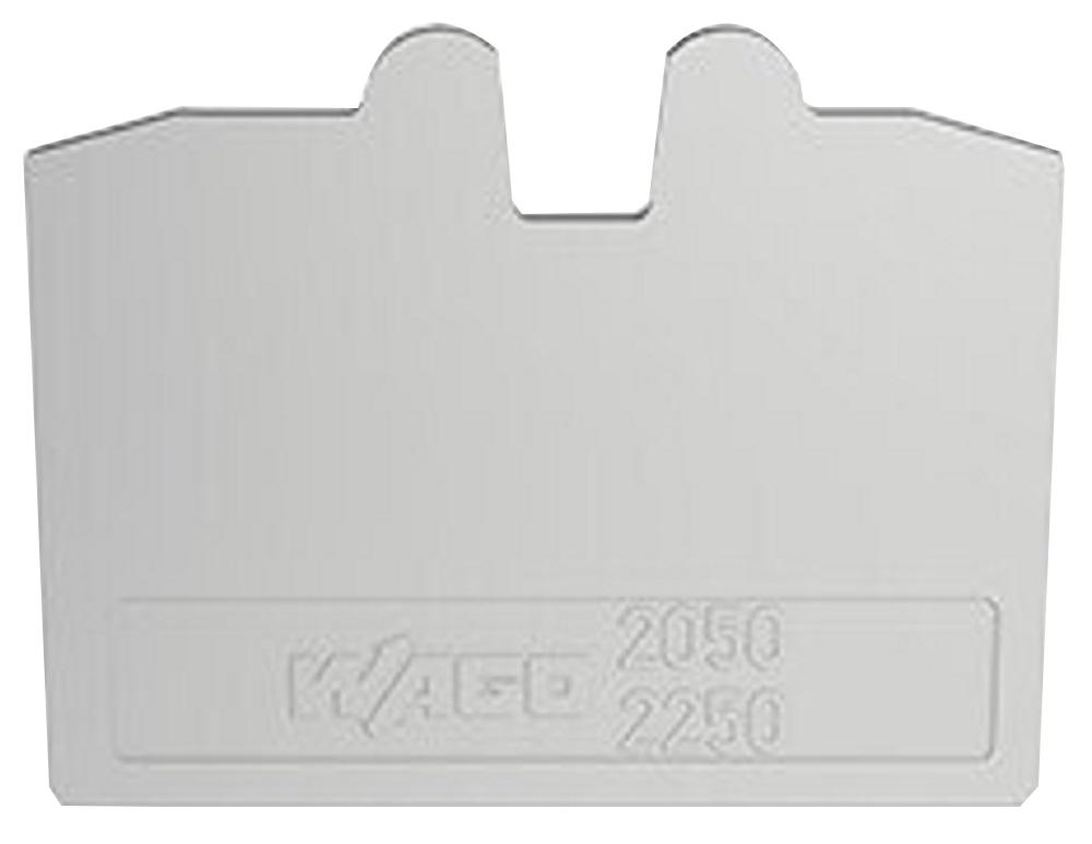 2050-1291 END AND INTERMEDIATE PLATE, GRAY, RAIL WAGO