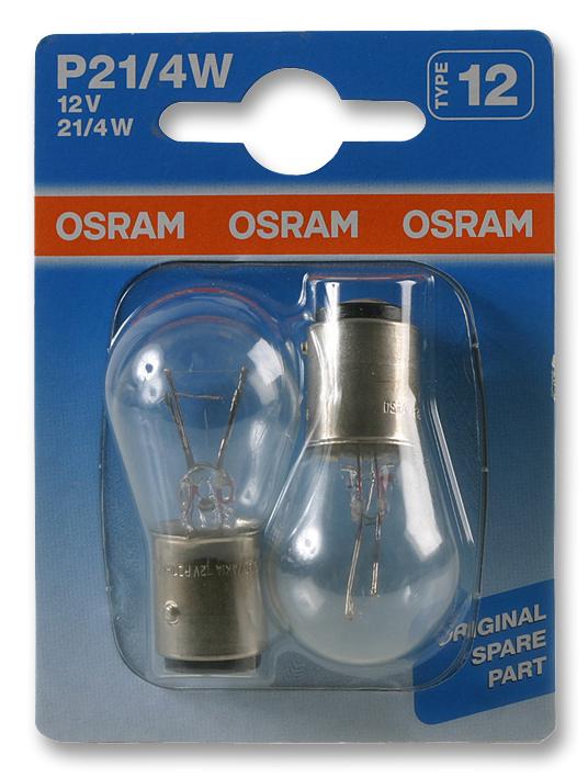 A566BL LAMP, P21/4W 566 12V 21/4W BAZ15D 2PK OSRAM