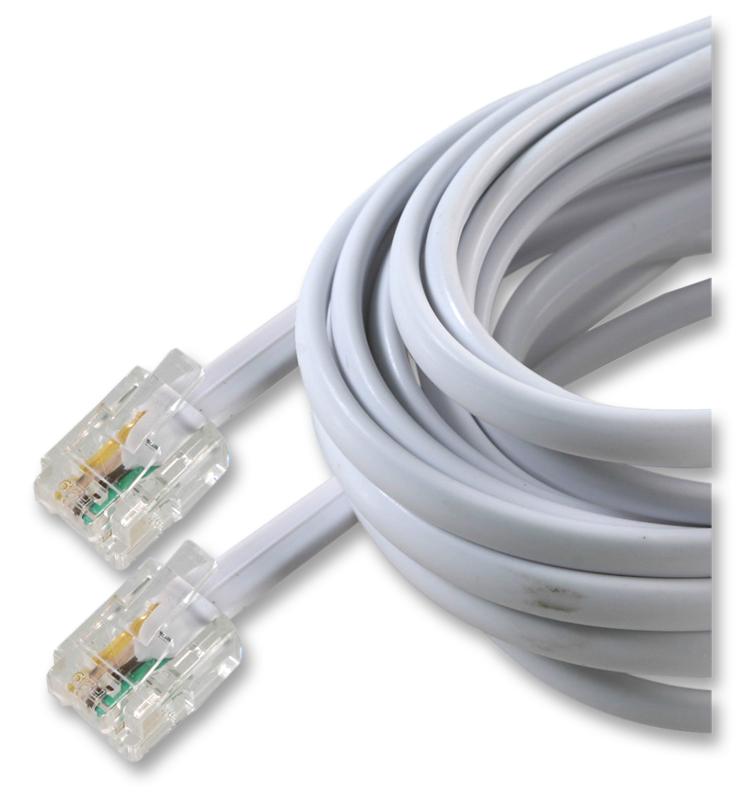 BT-115 TELEPHONE CABLE, RJ11 PLUG-PLUG, 15M PRO SIGNAL