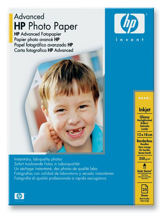 Q8696A PAPER, 13X18CM, 25 SHEETS, HP HEWLETT PACKARD