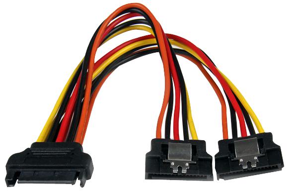 PYO2LSATA CABLE, SATA POWER Y SPLITTER, LATCHING STARTECH