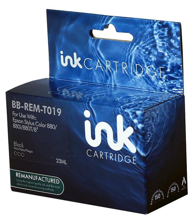 BB-REM-T019 INK CART, REMAN, T019 BLACK UNBRANDED