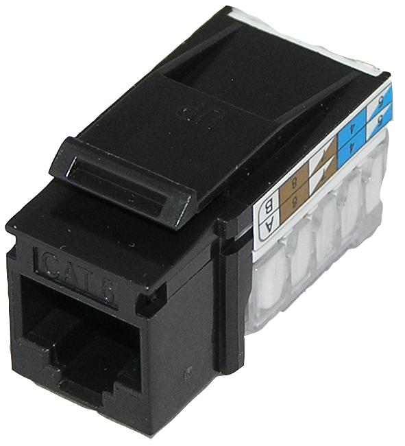 SKMCBK KEYSTONE RCPT, RJ45, CAT6, 8P8C, BLACK TUK