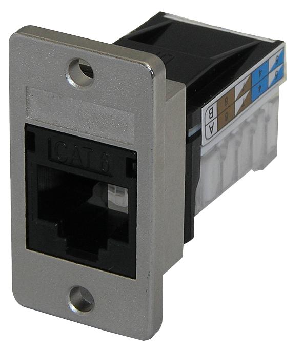 SKMCBKPM KEYSTONE RCPT, RJ45, CAT6, 8P8C, BLACK TUK