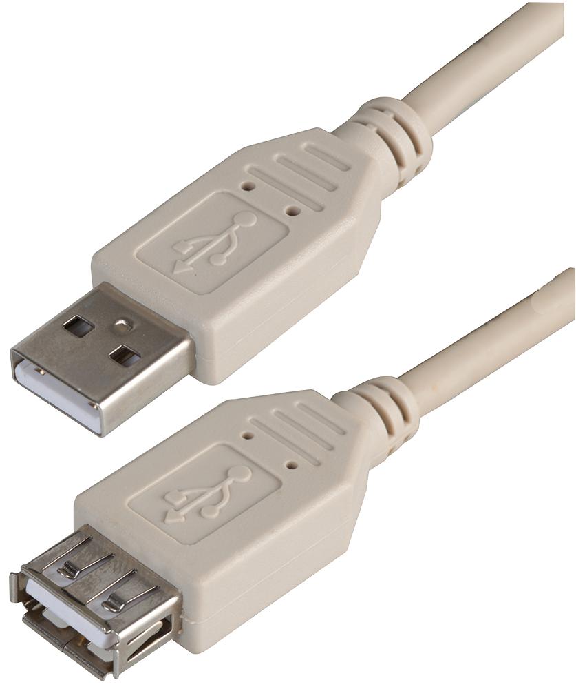 PSG91434 LEAD,USB2.0 A MALE - A FEMALE, GREY 1M PRO SIGNAL