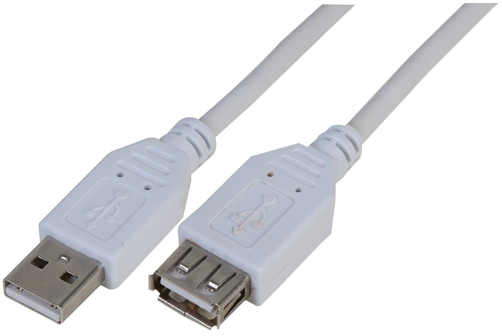PSG91460 LEAD,USB2.0 A MALE-A FEMALE,WHITE 5M PRO SIGNAL