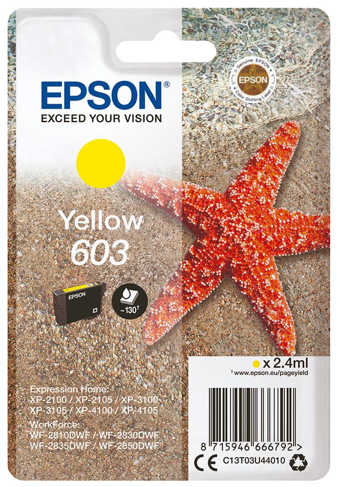 C13T03U44010 INK CARTRIDGE, T03U4, YELLOW, EPSON EPSON