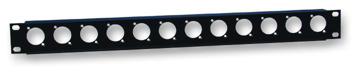 872215 RACK PANEL, 1U WITH 12 TIE POINTS ADAM HALL HARDWARE