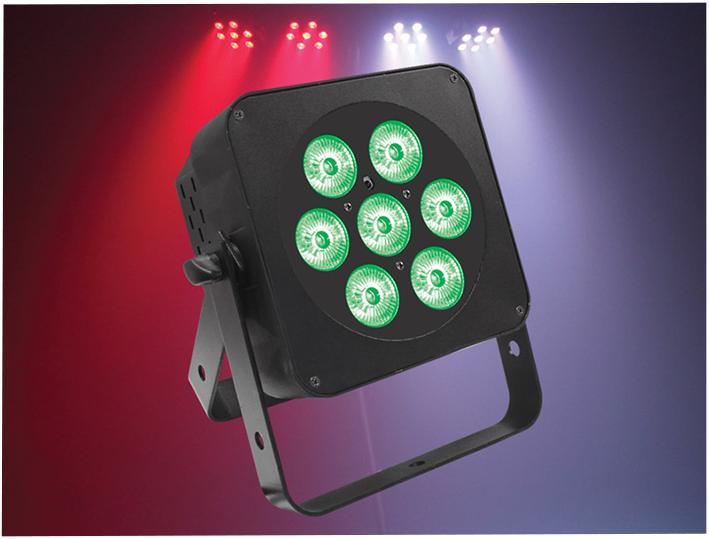 LEDJ59 PAR CAN, LED, 7X 5W QUAD, BLACK LEDJ