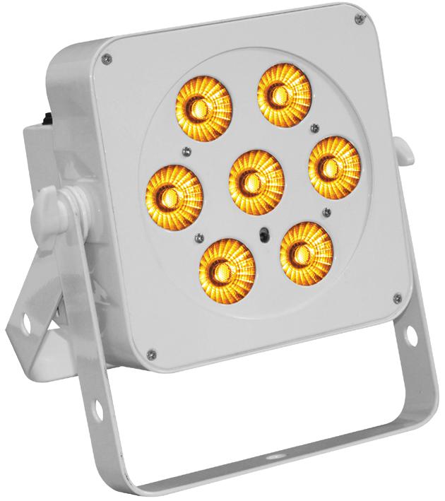 LEDJ59C LED WASH LIGHT, 7X 5W RGBA, WHT LEDJ