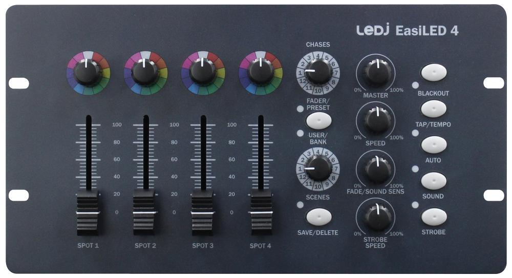 LEDJ323 DMX CONTROL, LED, 4 FIXTURE LEDJ