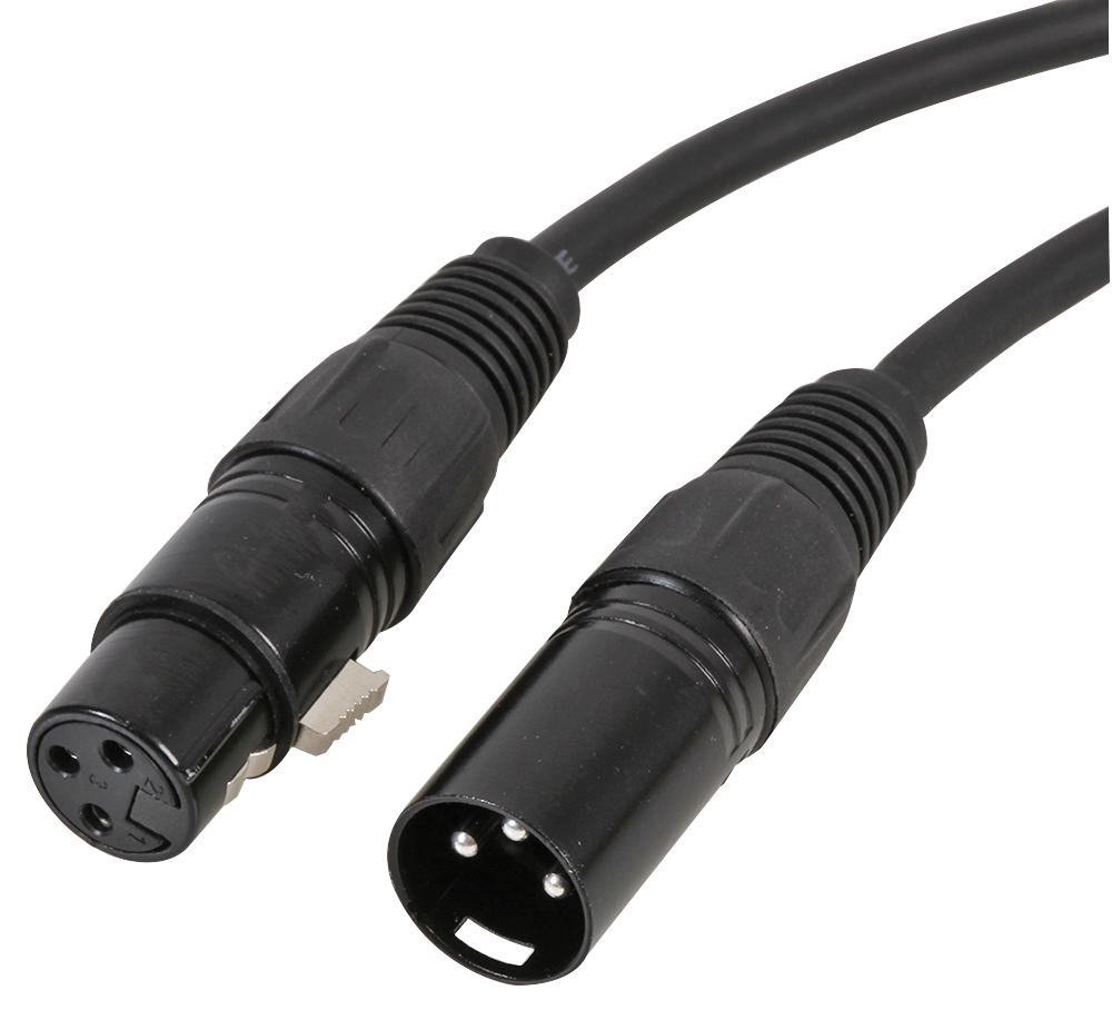 PLS00585 MIC / PATCH LEAD, 3P XLR BLACK, 1M PULSE