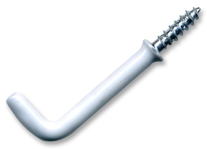 D01193 HOOKS, SHOULD, WHITE, 11/4IN (PK10) DURATOOL