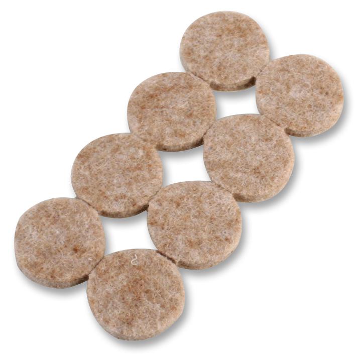 D01233 FELT PADS, 25MM, ROUND (PK12) DURATOOL