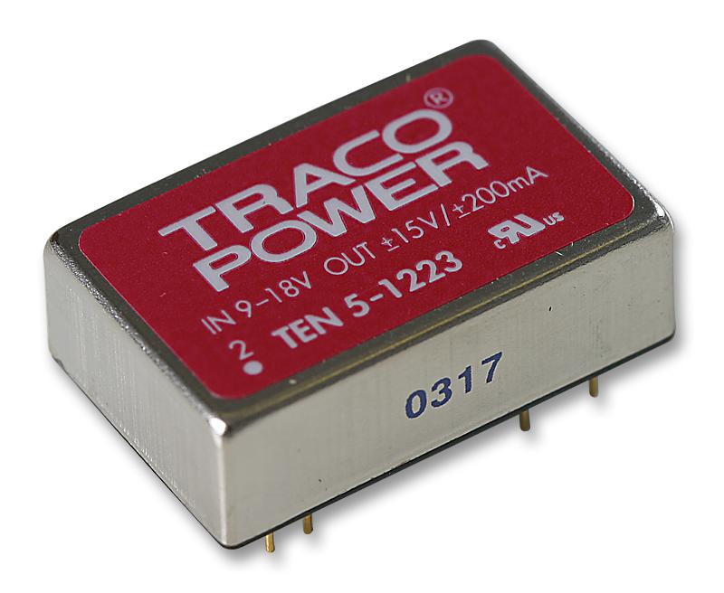 TEN 5-1223 CONVERTER, DC/DC, 5W, +/-15V TRACO POWER