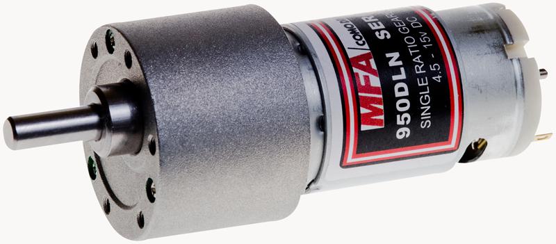 950D501LN GEARED MOTOR, 35MM, 6MM, 4.5-15VDC, 50:1 MFA