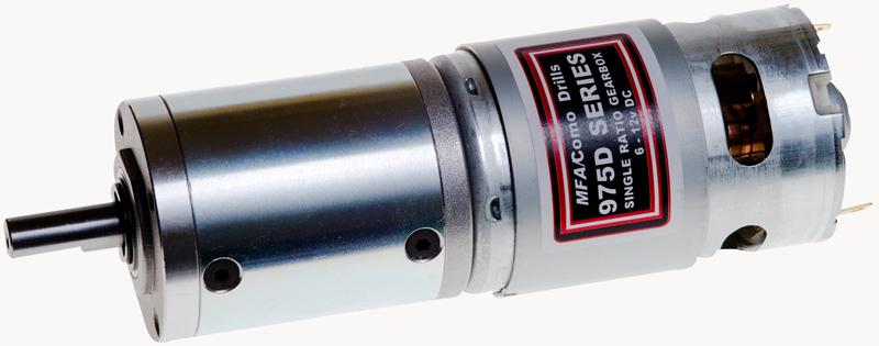 975D2121 GEARED MOTOR, 45MM, 8MM, 6-12VDC, 212:1 MFA