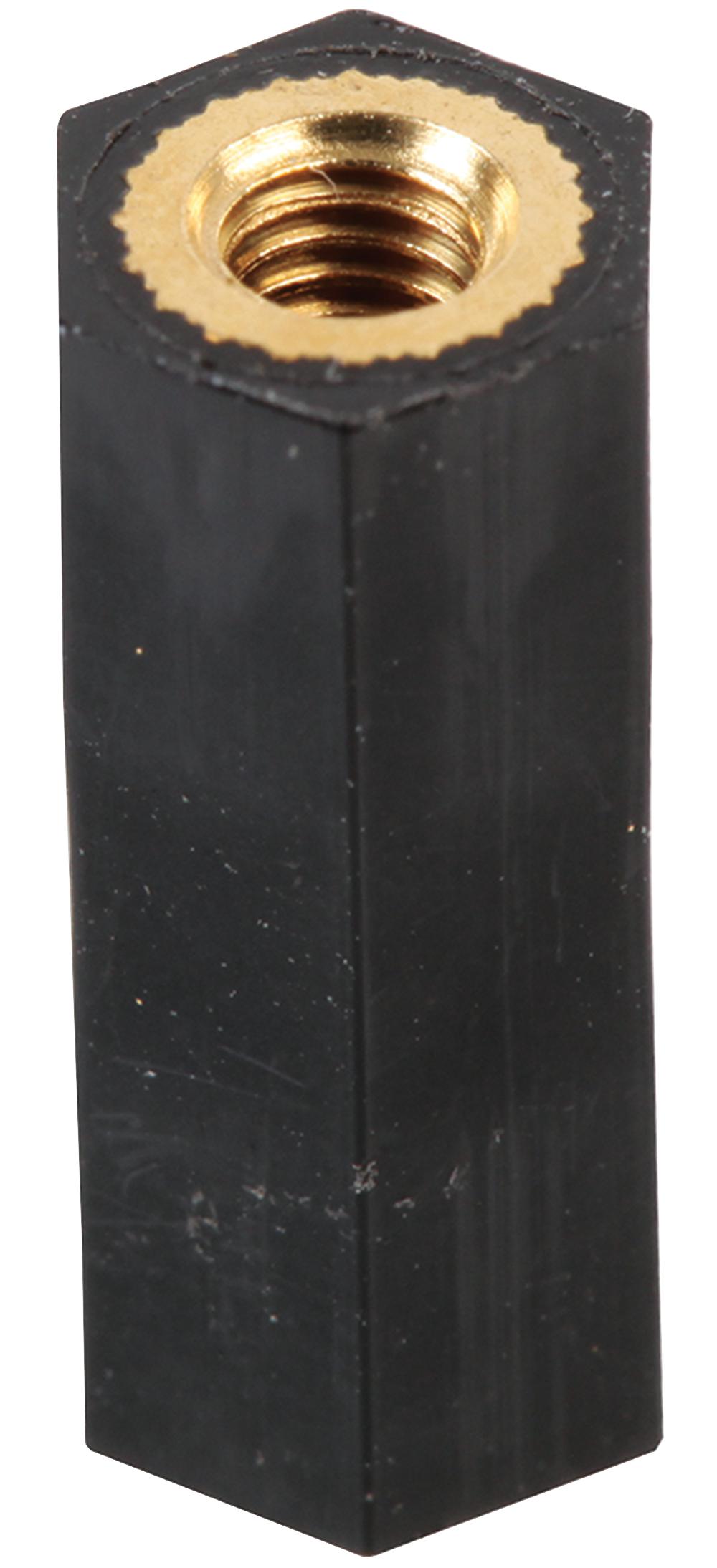 D01491 HEX THREADED SPACER, NYLON66, BLACK DURATOOL