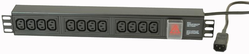 H15UIEC/12/C14 PDU HORZ IEC 1.5U 12 WAY C14 PLUG POWERDATA TECHNOLOGIES