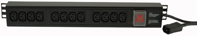 VIEC/12/C14 PDU VERTICAL IEC 12 WAY C14 PLUG POWERDATA TECHNOLOGIES