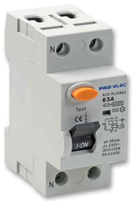 AUR1-63A RCD DOUBLE POLE 63A PRO ELEC
