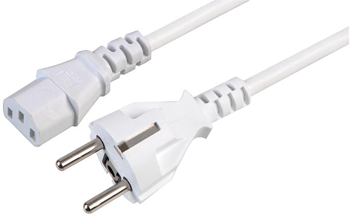 H3-2AMVB-C10 WHITE LEAD, SCHUKO TO IEC WHITE 2M PRO ELEC