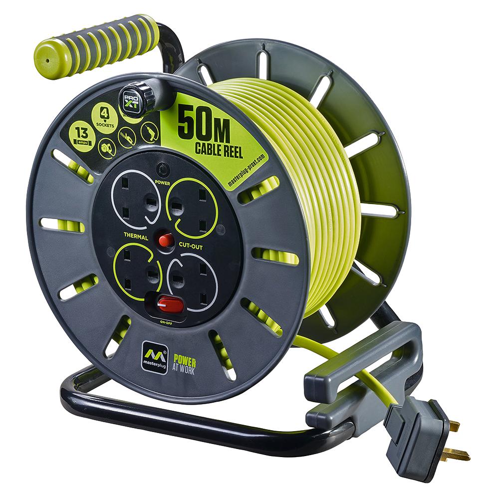 OLU50134SL-PX 4 SKT 50M 13A LARGE OPEN REEL UK MASTERPLUG