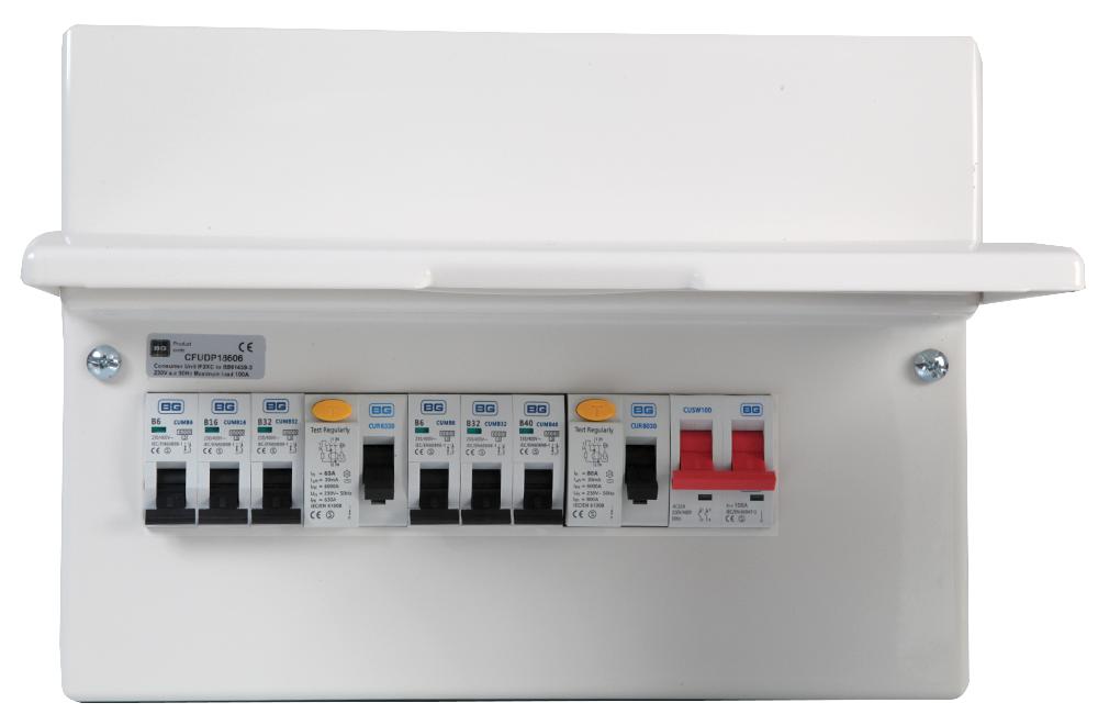 CFUDP18606-01 12 MOD, 6 WAY POPULATED METAL BG ELECTRICAL