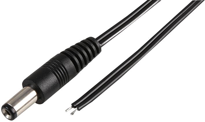 PPW00016 LEAD, DC POWER, 2.1MM PLG-BARE END, 1.5M PRO POWER