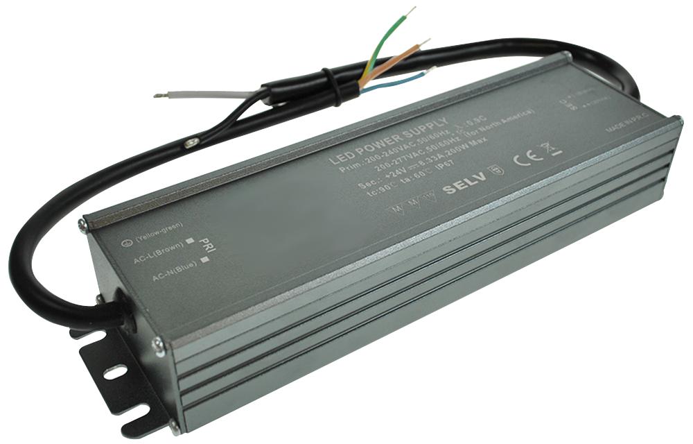 LED-DR-24V-200W LED DRIVER, 24VDC 200W IP67 WATERPROOF POWERPAX