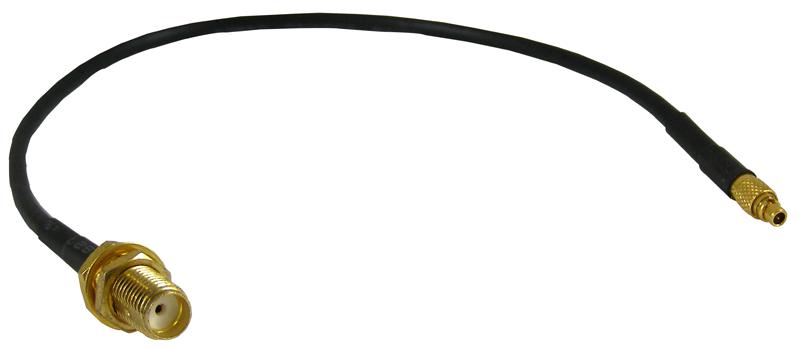 CBA-SMAF-MMCXM RF CABLE, SMA FEM - MMCX M, 200MM RG174 RF SOLUTIONS