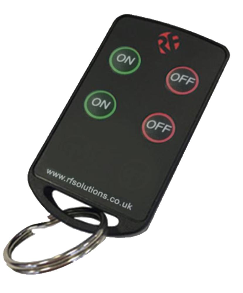 FOBBER-8TL2 KEYFOB TRANSMITTER, 868MHZ, 2CH, ON-OFF RF SOLUTIONS