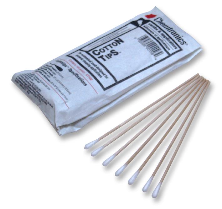CT100 COTTONTIPS  (100 PER PACK) CHEMTRONICS