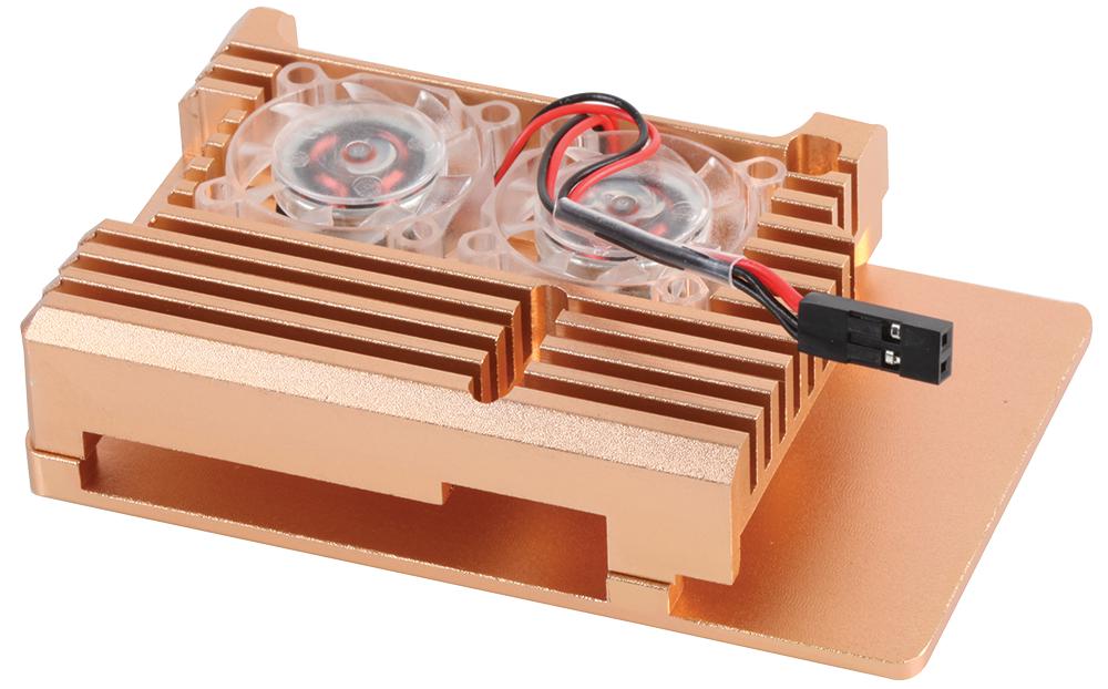 LT-4B02-F1 ACTIVE HEATSINK CASE, PI4, GOLD CYNTECH