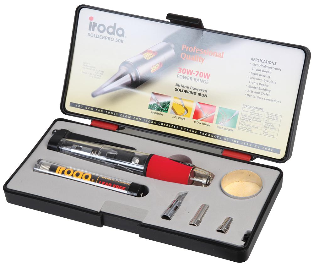 PRO-50K KIT, SOLDERING IRON, 400 DEG, GAS IRODA