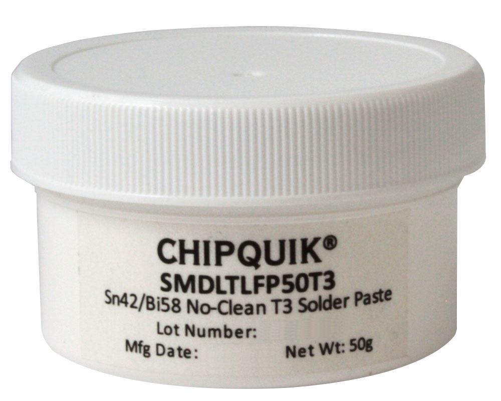SMDLTLFP50T3 SOLDER PASTE, SYNTHETIC NO CLEAN, 50G CHIP QUIK