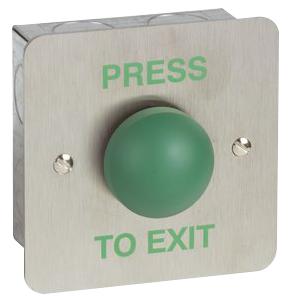AEB6/F GREEN DOME FLUSH EXIT BUTTON SECUREFAST