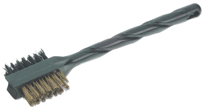 224 WIRE BRUSH, DOUBLE HEADED, BRASS/NYLON LASER