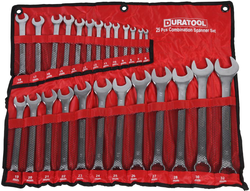 D03081 SPANNER SET, 25PC, 6-32MM DURATOOL