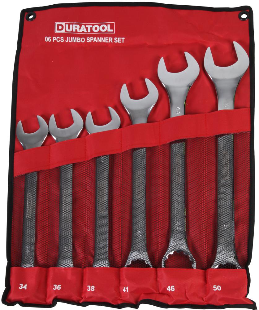 D03084 JUMBO SPANNER SET, 6 PIECE, 34-50MM DURATOOL