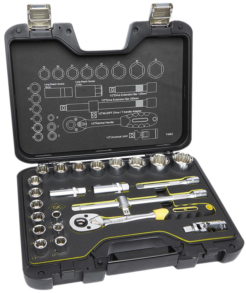 T4662 SURE DRIVE SOCKET SET, 24PC CK TOOLS