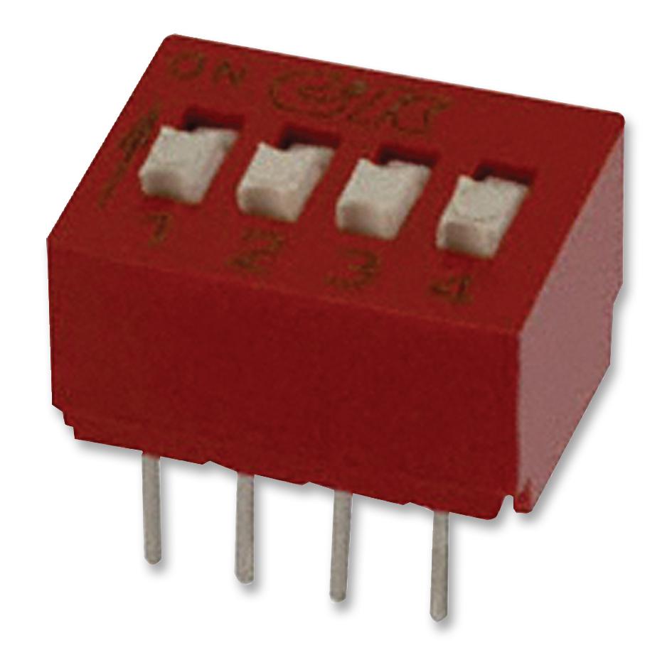 C&K COMPONENTS SIP/DIP BD04 SWITCH, 4 WAY, SPST, THT C&K COMPONENTS 2319980 BD04