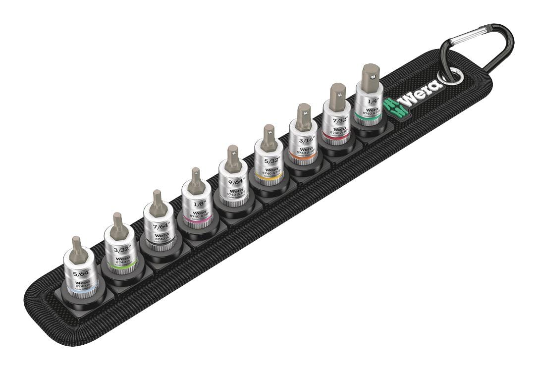 WERA Sets BELT A IMPERIAL 1 HEX BIT SOCKET SET, 1/4IN DRIVE, 11PC WERA 2855972 BELT A IMPERIAL 1