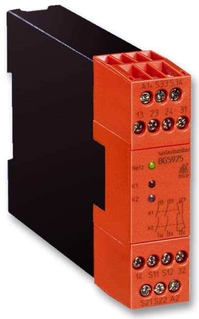 DOLD Safety BG 5925.22/61 AC/DC24V RELAY, SAFETY, DPST, 230VAC, 24VDC, 3A DOLD 9514520 BG 5925.22/61 AC/DC24V