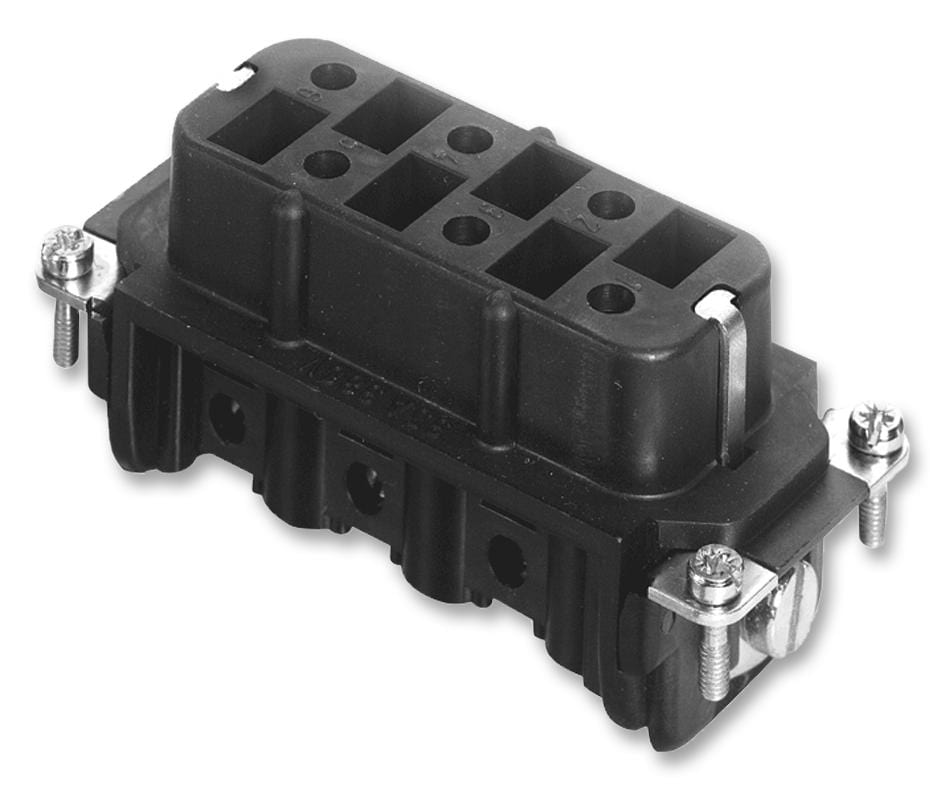 AMPHENOL SINE/TUCHEL Rectangular Power Inserts / Modules C146 10B006 102 5 INSERT, RECEPTACLE, 6+PE WAY, SCREW AMPHENOL SINE/TUCHEL 2346017 C146 10B006 102 5